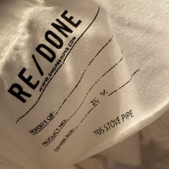 Re/Done women’s white jeans - size 25- distressing - raw hem - Picture 4 of 7